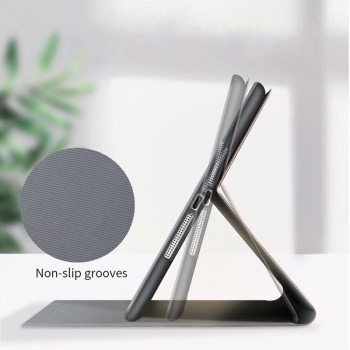 X-Level dirbtinės odos atverčiamas dėklas - rudas (planšetei Samsung Tab S7 FE 2021 (T730/T736)